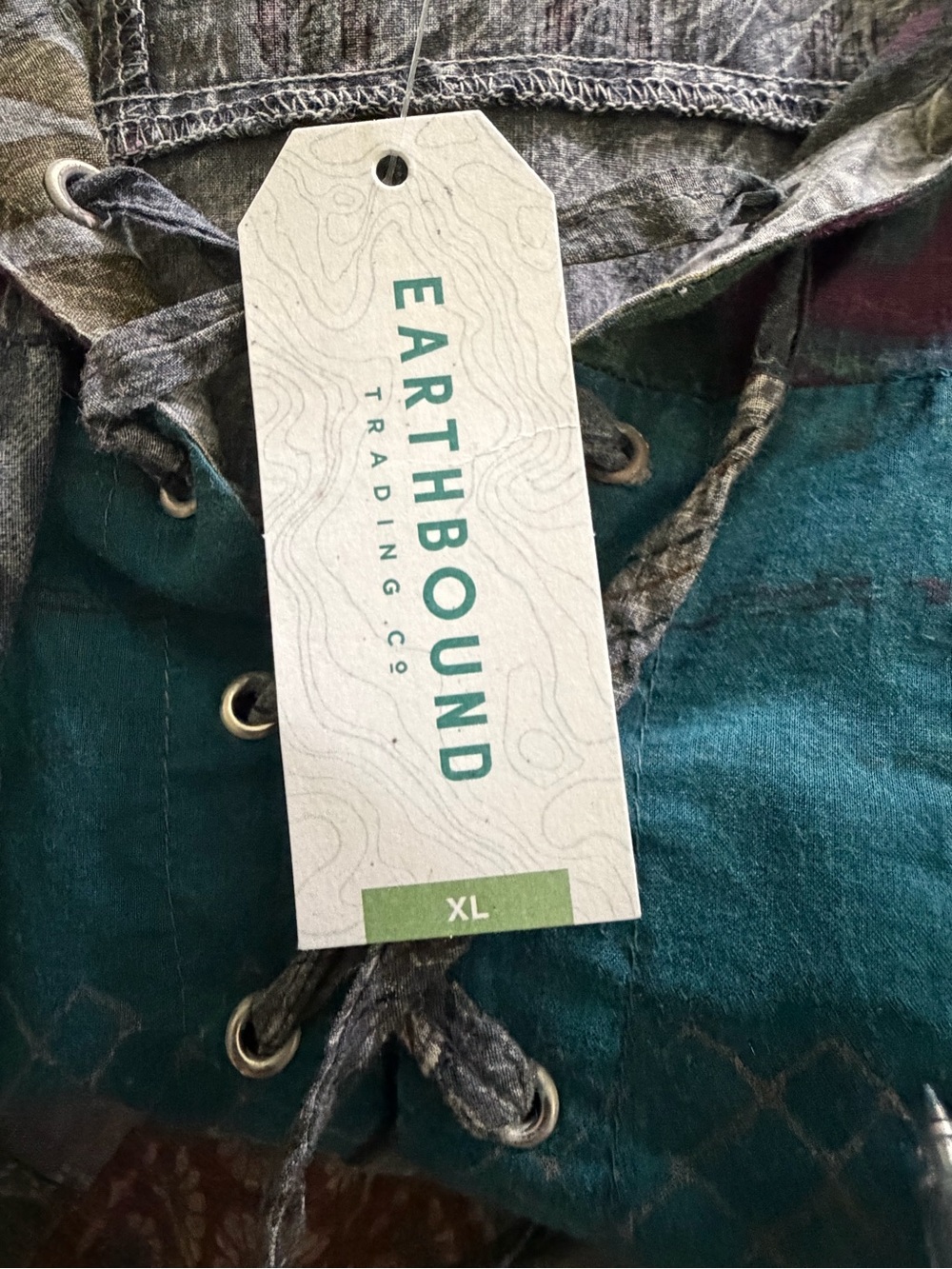 Earthbound Patchwork Tunic Dress XL - Picture 7 of 9